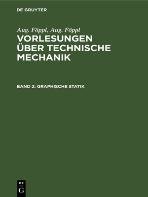 cover image of Graphische Statik